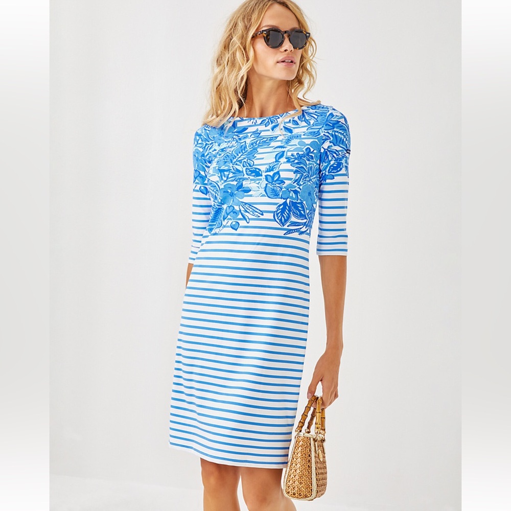 NWT Lilly Pulitzer x Saint James Propriano Dress in Azure Soleil / Size XXS